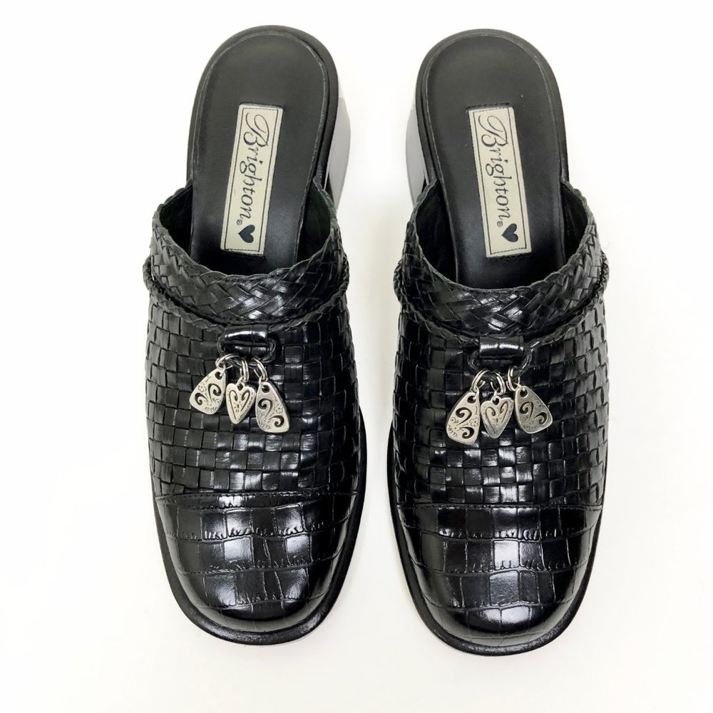 Brighton Frankie Black Basketweave Mule - Picture 3 of 8
